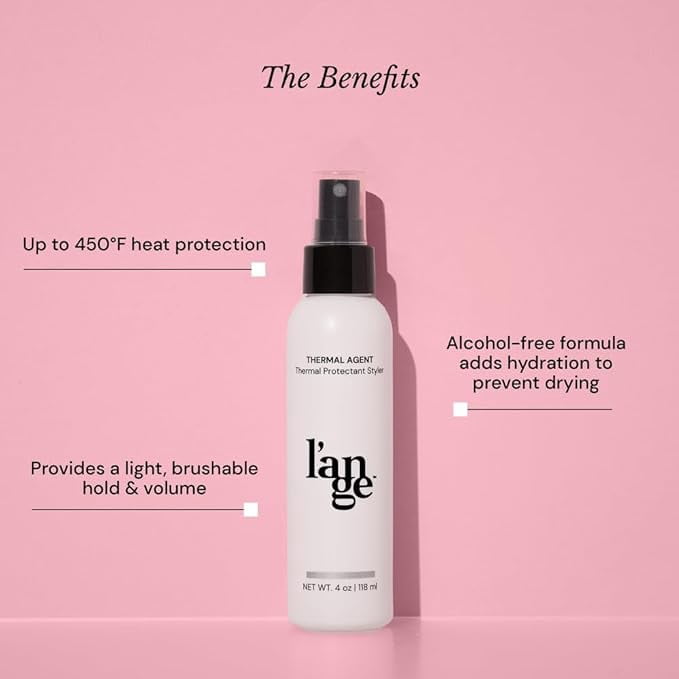 L'ANGE HAIR Thermal Agent | Thermal Heat Protectant Spray for Hair Enhances Shine | Volume & Controls Frizz | 4 Fl oz