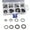 Black, variant on 30Pcs Car Ac Gasket Assortment Air Conditioning Compressor Port Seal Washer Kit Car Auto Repair Tools