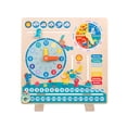 thumbnail image 1 of Reloj de calendario de madera Montessori, juguete de aprendizaje de tiempo, juguete educativo de aprendizaje temprano, material didáctico para , Zulema Calendario Reloj Juguetes, 1 of 8