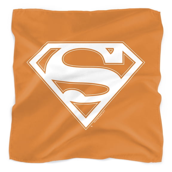 Superman Orange & White Shield Bandana (21 in x 21 in)