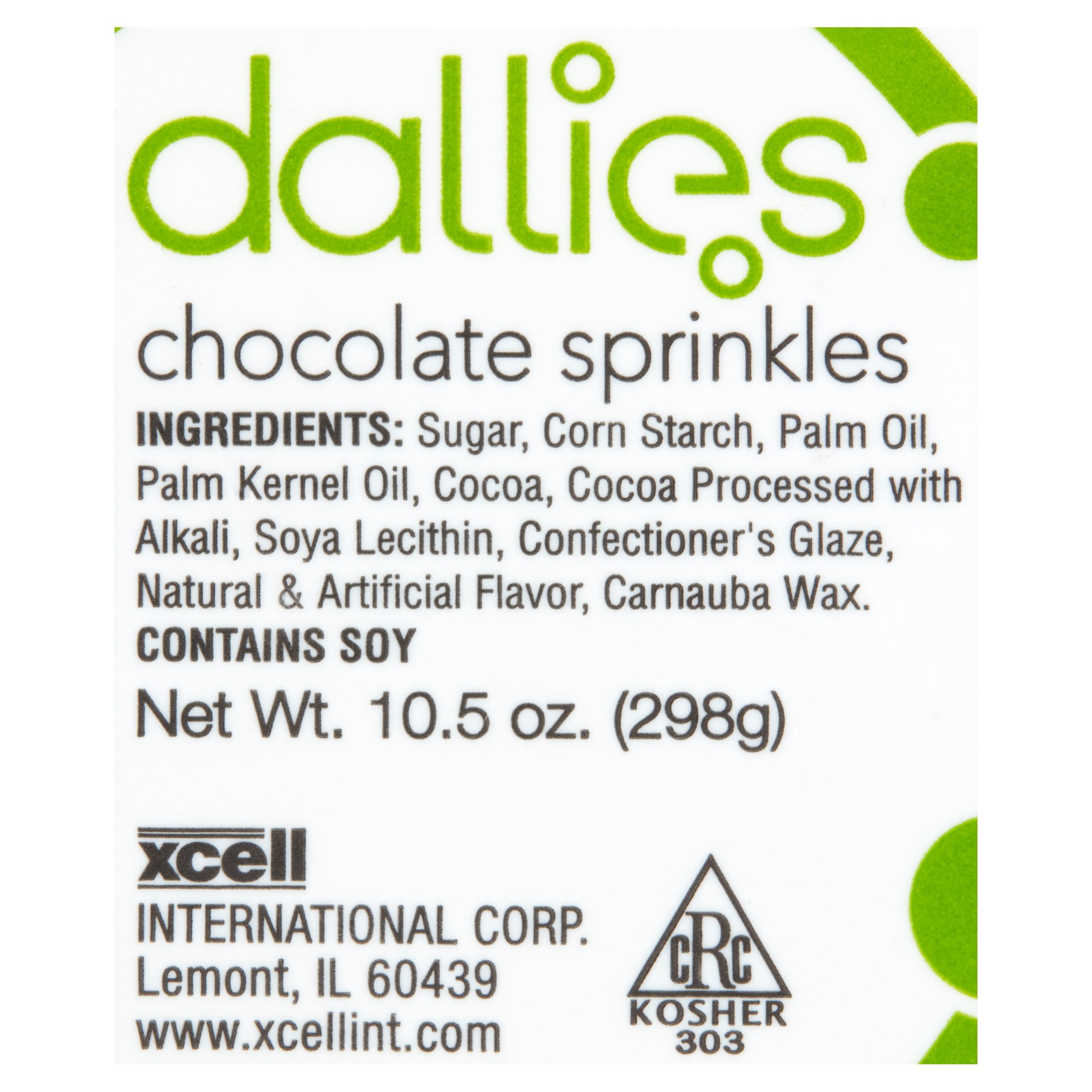 Dallies Chocolate Sprinkles, 10.5 oz