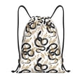 thumbnail image 1 of Saiise Snake Pattern Sports Drawstring Backpack - String Swim Gym Bag with Wet Proof Pocket for Women&Men-Small, 1 of 6