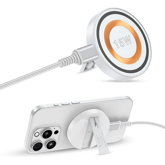 Magnetic Charger for Samsung Wireless Charger Fast Charging Pad Magsafe Wireless Charger Phone Charger Stand for Samsung S25 Ultra S25 Plus S25 S24 S23 S22 S21 S20,iPhone 16 Pro Max Plus 15 14 13 12
