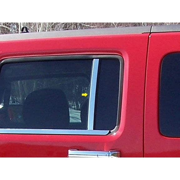 Stainless Steel Pillar Trim 2Pc Fits 2006-2009 Hummer H3 HV46312 QAA