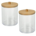 thumbnail image 3 of Cotton Swab Storage Box, Cotton Swab Organizer Simple Style Multifunction Strong Practicability With Bamboo Lid For Bathroom, 3 of 8