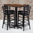 thumbnail image 2 of Bowery Hill 5 Piece Rectangular Table Set in Walnut and Black, 2 of 2