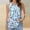 *Blue, variant on Women's Printed V Neck Sleeveless Tank Top,Trendy Boho Chic Spring Summer Shirts Beige,Womens Plus M