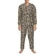 thumbnail image 3 of Balery Leopard Pijama para Hombre de Dos Piezas con Manga Larga, Conjunto de Dormir y Descanso Suave con Bolsillos-Medium, 3 of 7