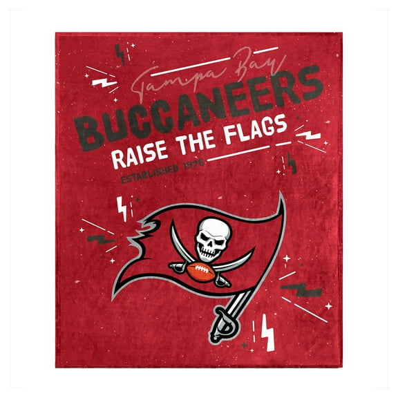 Logo Brands Tampa Bay Buccaneers 60" x 70" Plush Throw Blanket