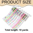 thumbnail image 3 of Noothes Easter Ribbon Wired Edge 10 Yards Carrot Stripe and Bunny Print Spring Ribbon for Wreath Making DIY Crafts Gift Wrapping and Holiday Home Decoration, 3 of 8