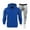 Blue, variant on Men's Hooded Long Sleeve Casual Set Fleece Lined Oversized Warm Comfortable Sportswear Outdoor Fashion Apparel Daily Wear Pink XXXL