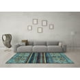 thumbnail image 3 of Ahgly Company Indoor Rectangle Abstract Light Blue Modern Area Rugs, 8' x 10', 3 of 4