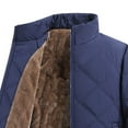 thumbnail image 3 of ZCFZJW Quilted Jacket for Mens Heavyweight Thicken Fleece Sherpa Lined Winter Coats Warm Full Zip Stand Collar Bomber Jacket with Pockets Blue XXL, 3 of 4