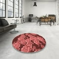 thumbnail image 4 of Ahgly Company Machine Washable Indoor Round Transitional Red Area Rugs, 7' Round, 4 of 7