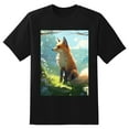 thumbnail image 2 of Plus Size Shirt for Women Black Tops for Women Short Sleeves Shirt for Women Fox T Shirt Oversized Shirt for Women S, 2 of 5