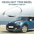 thumbnail image 2 of 1pc Bisel de recorte del faro frontal derecho para Mini Cooper Countryman 2011-2016 No.51139801574 tono plateado, 2 of 6
