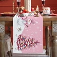 thumbnail image 6 of Christmas table runner pink Christmas snowman theme pink 33*183cm, 6 of 8