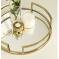 thumbnail image 7 of Kate and Laurel Gohana Modern Mirrored Tray, 16 Inch Diameter, Gold, Decorative Round Mirror Tray for Storage and Display, 7 of 7