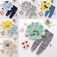 thumbnail image 2 of los niños de algodón puro conjunto de ropa interior otoño invierno pijamas nuevo bebé niños niñas transpirable camisas pantalones de navidad de dibujos animados milu ciervo ropa de dormir trajes, 2 of 4