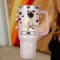 thumbnail image 3 of Pug Gift for Dog Owner,40oz Pug Tumbler with Handle Insulated Reusable Stainless Steel Travel Water Bottle (Color 4), 3 of 6