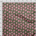 thumbnail image 3 of oneOone Polyester Lycra Olive Green Fabric Strawberry Fruit Craft Projects Decor Fabric Printed By The Yard 56 Inch Wide, 3 of 4