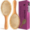 thumbnail image 4 of Kakating 4 Pack Bamboo Hair Brush for Hair Growth | Natural Wooden Hair Brushes Detangling Massaging Scalp Bulk, 4 of 6