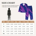 thumbnail image 6 of Disketp Pajamas Set Long Sleeve Sleepwear Womens Button Down Nightwear Pj Sets-Neon Gradient Blue, 6 of 9