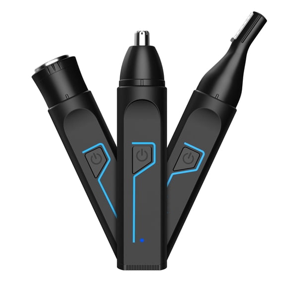 Greenpod Nose Hair Trimmer for Men,Professional Painless USB Rechargeable Eyebrow Trimmer, Ear and Nose Hair Trimmer for Men Women, Facial Hair Remover with Powerful Motor, Black
