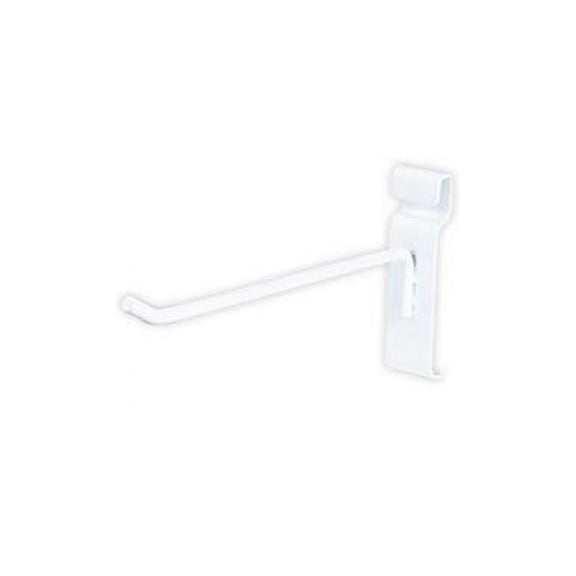 8" Gridwall Hooks - White - Pack of 50