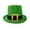 Big button, variant on party hat, Green Hat for StPatricks’s Day Festival Irish Holiday Flat Top Hat Party Props Supply Festival Theme Event Tall Caps