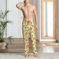 thumbnail image 2 of Pofeuu Rose Daisy Print Men's Pajama Pants, Soft Lounge Pajama Pants with big pockets for Men Plaid Pj Bottoms-Medium, 2 of 6