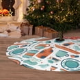 thumbnail image 6 of Yiaed Cute Tableware Print Christmas Tree Skirt , Tree SkirtsTree Mat for Christmas Winter Holiday Indoor Decorations-48", 6 of 7