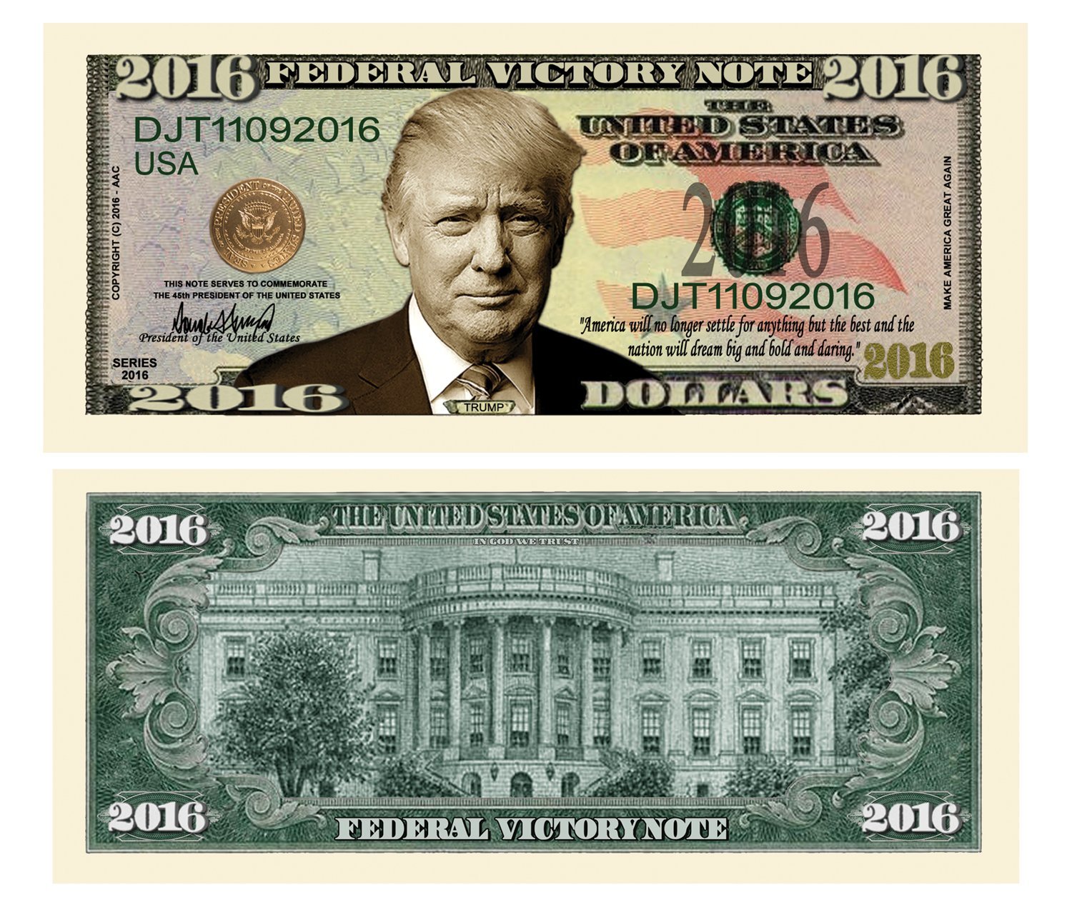 Limited Edition Novelty Dollar Bill 50 10 Dr Dingus Trump Dollar Bill Re Election Presidential Dollar Bill Realistic 100 Pack Support Our President 100 Pack Toys Games Novelty Gag Toys Sailingschool Pl