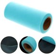 thumbnail image 3 of 1 Roll Rainbow Tulle Rolls Tulle Netting Fabric Spool Ribbon Sewing Scissors Body Measuring Ruler for Table Skirt Rainbow Party Tulle Skirt Dress Blue, 3 of 8