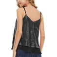 thumbnail image 4 of Womens Glitter Sequin Top for Going Out Cute Sexy Strappy Sparkly Shimmer Tank Tops Fashion Party Lace Sequin Camisole Vest Shirt, 4 of 6