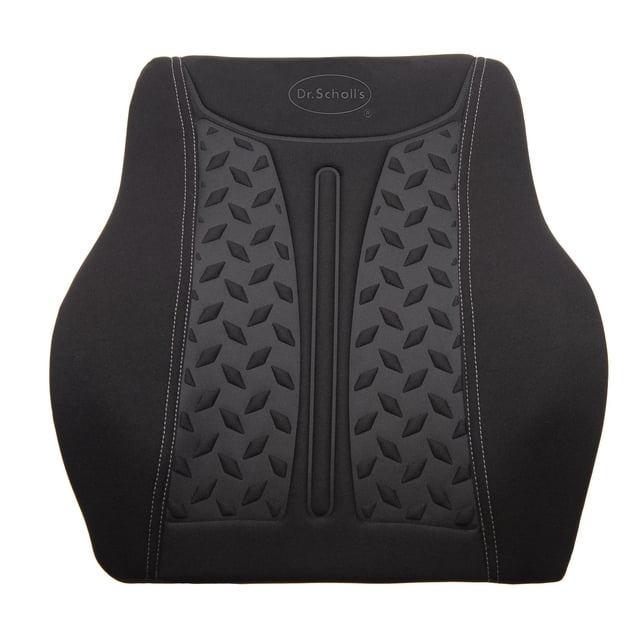 Cojín lumbar Dr. Scholl's Max Support con infusión de carbón para auto, camioneta y SUV — Negro