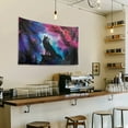 thumbnail image 4 of SEANATIVE Galaxy Wolf Tapestry for Room Decor Small Tapestries Wall Hanging Tapestry for Bedroom Aesthetic Living Room Dorm Party Decoration,36x24 Inches, 4 of 6