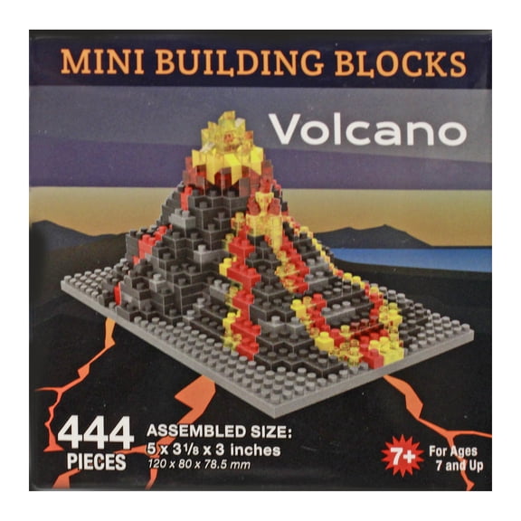 Hawaiian Collectibles Mini Block Volcano Building Set (444 Pieces)