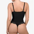 thumbnail image 5 of Nuevo body moldeador de encaje para mujer, escote en V profundo, control de abdomen, camisetas sin mangas, traje de cuerpo, tangas esculpientes sin costuras, moldeador de cuerpo, 5 of 5