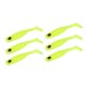 thumbnail image 5 of Señuelos artificiales de cebo suave de PVC, 6 uds., 4 pulgadas, 0,2 oz, cola de Jigging, Wobblers, accesorios de pesca, amarillo fluoresceína YUNYI BRAND Deportes, 5 of 8