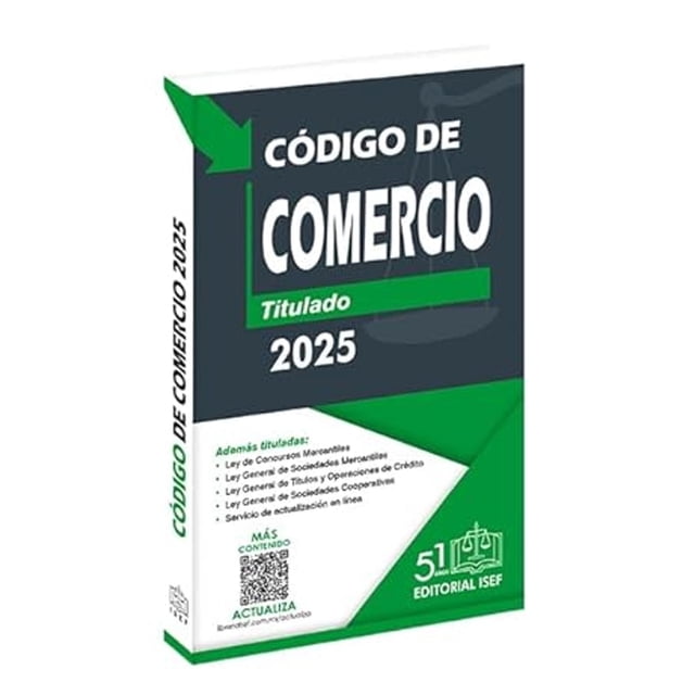 Libro Codigo De Comercio 2025 (profesional) Tapa Blanda, Autor Ediciones Fiscales Isef, Editorial Ediciones Fiscales Isef