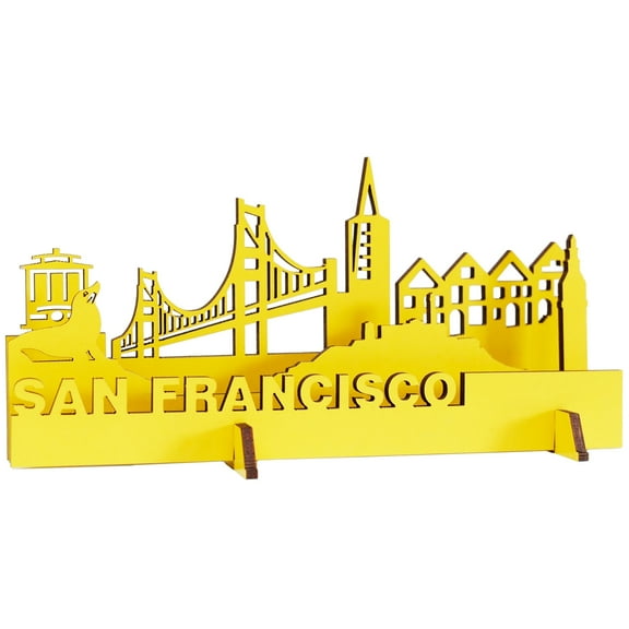 Little & Wood: Woodlet: Medium - San Francisco - 3D Wooden Kit-Set, City Puzzle, Easy Assembly, Pop Build Fun, 100% Sustainably Sourced Wood, Ages 6+