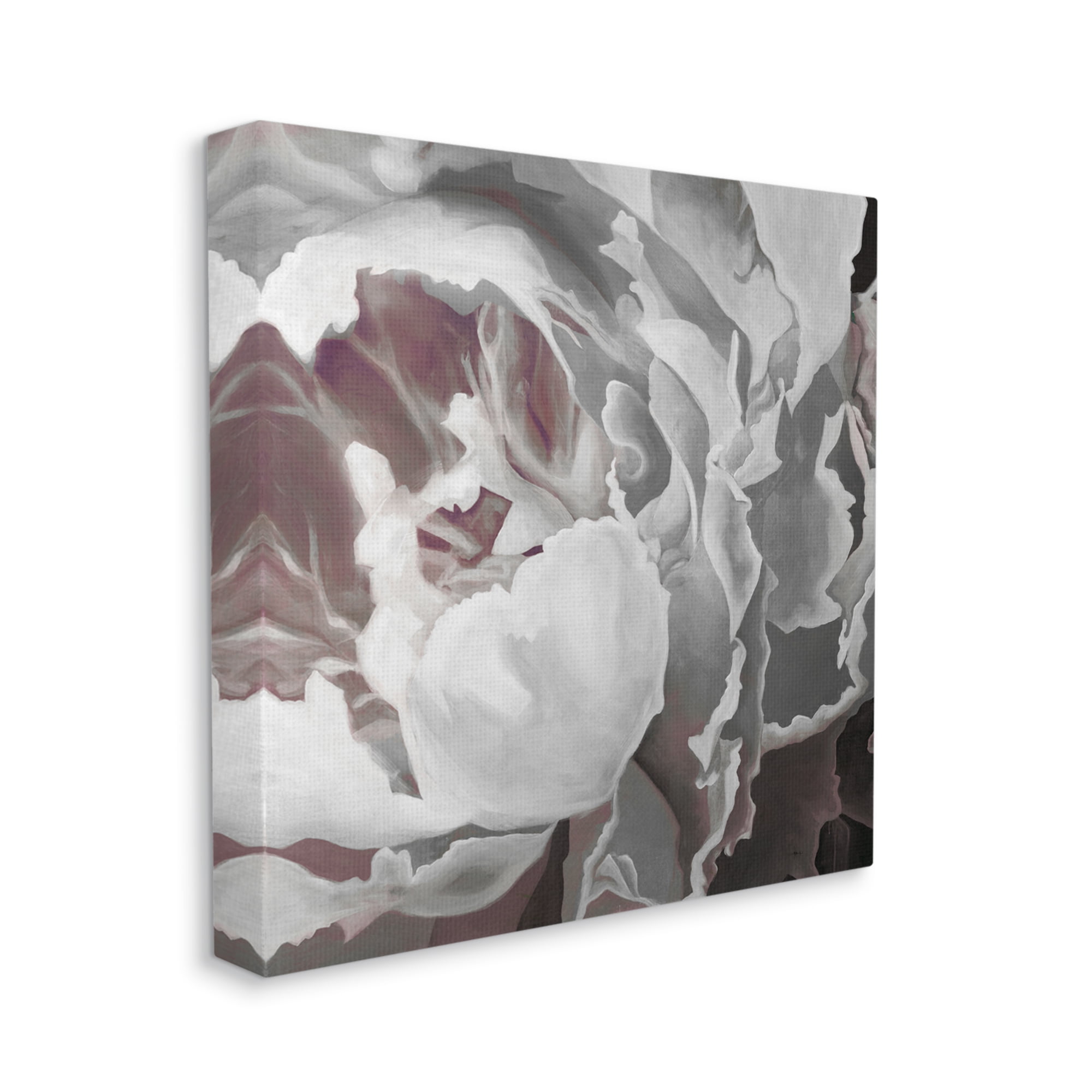 Stupell Industries Close Up Peony Blossom Botanical & Floral Painting Gallery Wrapped Canvas Print Wall Art, 30 x 30