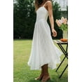 thumbnail image 3 of Women's Square Neck Midi Cami Dress with Zipper Partially Lined for Everyday Wear 95% Polyester 5% Spandex Collection, 3 of 11