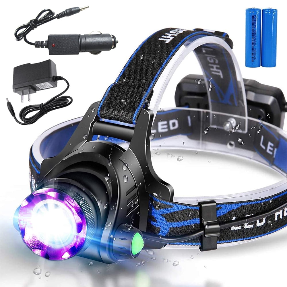 LED Headlamp Flashlight,Rechargeable Headlamp with Red Safety Light