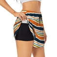 thumbnail image 2 of Haiem Colorful Pastel Stripes Women's 2 in 1 Running Shorts - Lightweight Athletic Workout Gym Yoga Breathable Sports Shorts Liner with Phone Pockets-Medium, 2 of 9