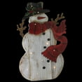 thumbnail image 2 of Northlight 19.5" Wooden Standing Snowman LED Lighted Christmas Decoration, 2 of 5