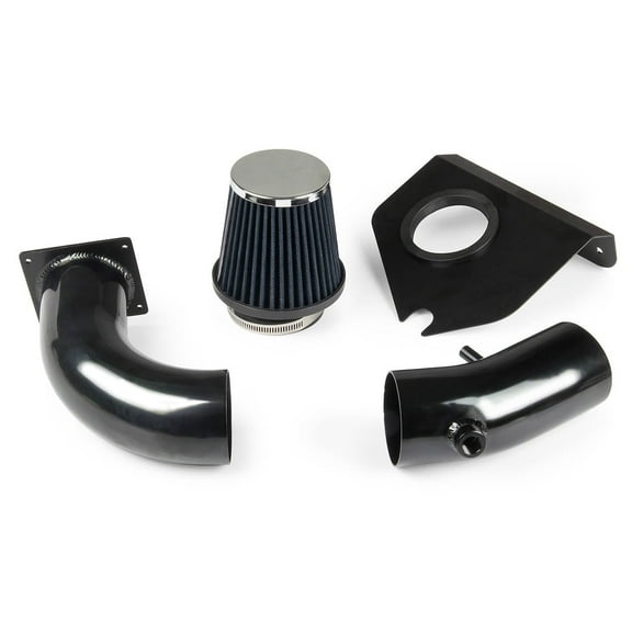 DNA Motoring AIP-HS-F007-BL For 1999 to 2004 Ford Mustang SN95 3.8 Black Cold Air Intake Pipe Heat Shield Blue Filter System 00 01 02 03