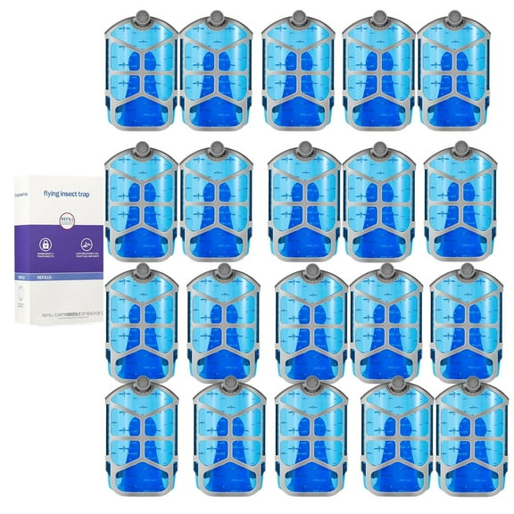 20 pcs Plastic Indoor Fruit Fly Trap and Gnat Trap Cartridges
