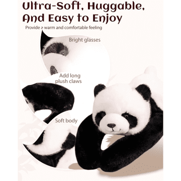 Weighted Stuffed Animal, Soft Huggable Plushie, Extra-Long Hugging Arms, Panda Sloth Bear Koala Raccoon Dinosaur for Comfort